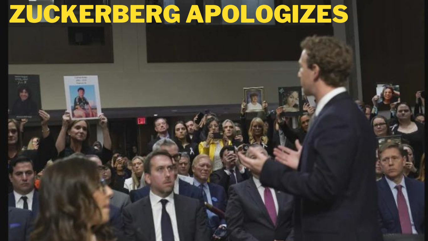 Mark Zuckerberg Apologize, an online hearing on child safety