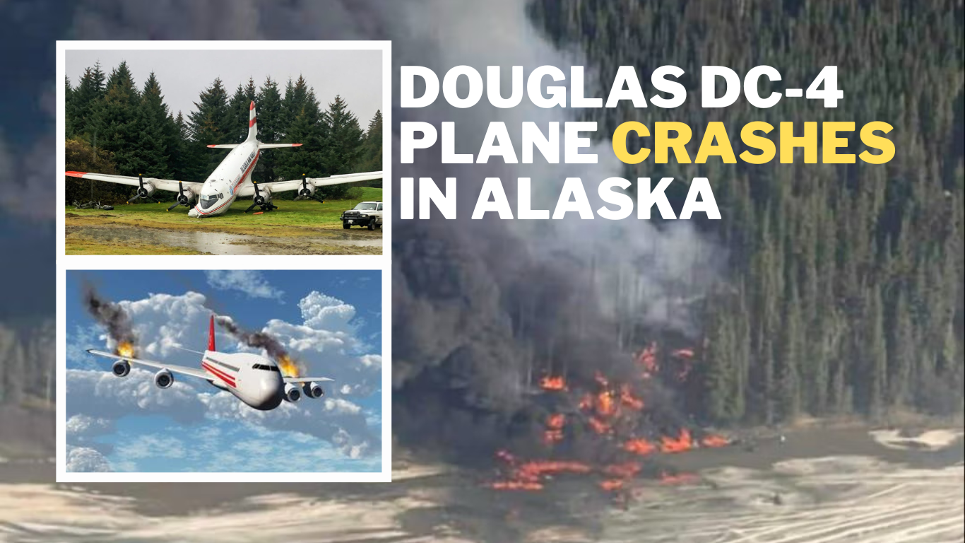 Douglas DC-4 Plane crashes after takeoff in Alaska