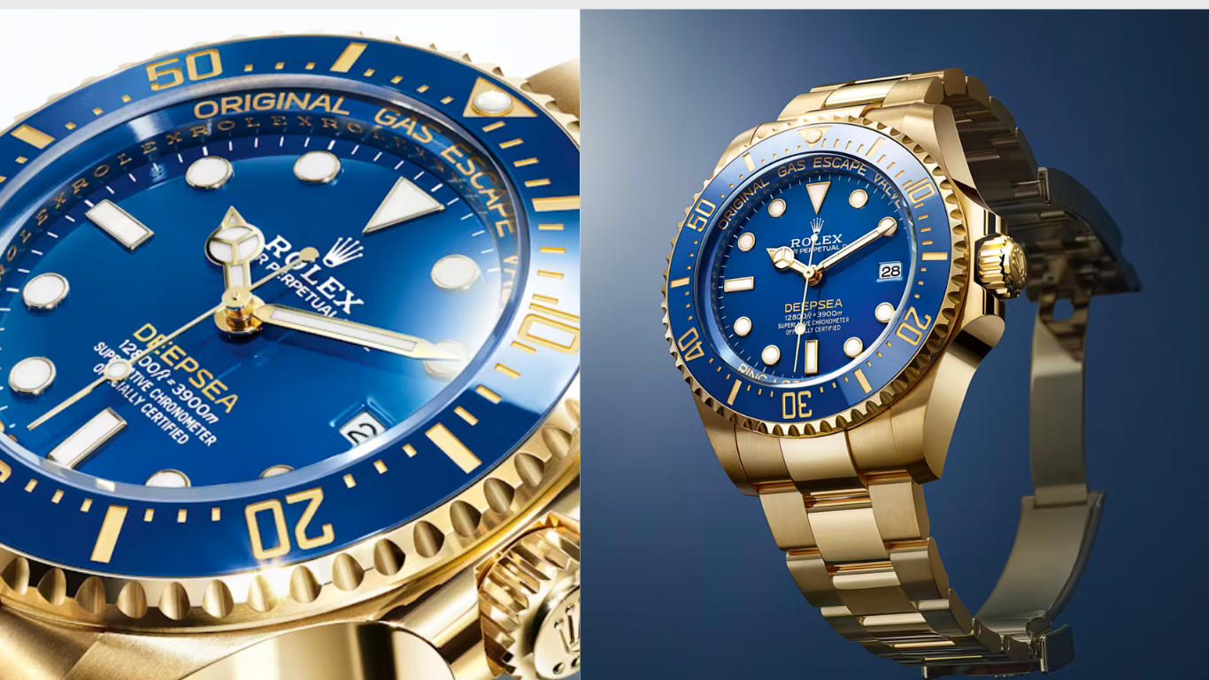 Unveiling the All-Gold Rolex Deepsea with a Striking Blue Hue