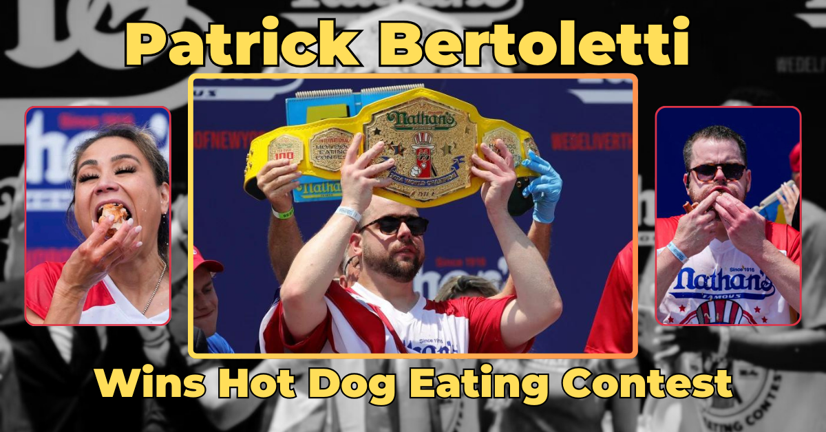 Patrick Bertoletti Wins Nathan's Hot Dog Eating Contest