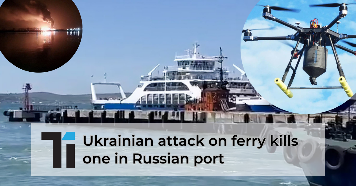 Ukrainian Drone Attack on Ferry in Southern Russia kills one
